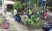 Policía Metropolitana de Santa Marta, desarrollando la iniciativa 'Recupera tu parque'