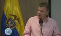 Juan Manuel Santos, en su intervención desde la ciudad de Santa Marta.