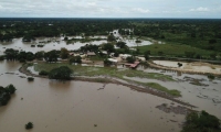 Imagen aérea de la emergencia.