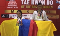 Heidy Yohana Mora Díaz y Matías Daniel Núñez Williams, taekwondistas cienagueros, quienes obtuvieron cinco medallas de oro y una de bronce en México.