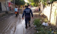 Bomberos visita los sectores afectados. 