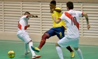 Colombia venciendo por goleada 5 goles a 0 a la selección de Panamá.