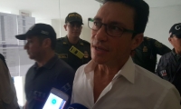 Carlos Caicedo, en su llegada al edificio Galaxia, para continuar la audiencia.