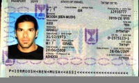 Pasaporte del israelí Assi Moosh.