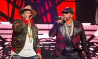 Los reguetoneros Daddy Yankee y Don Omar.