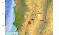 Red Sismológica Nacional. El epicentro fue en Bugalangrande, Valle.