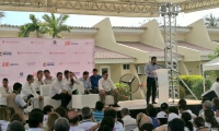 Rafael Martínez, durante la intervención en la Alcaldía.