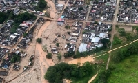 Imagen aérea del lugar de la emergencia.