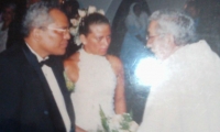Roque Morelli, el día de su matrimonio con Yolima Ruiz.
