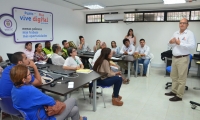Aspecto del comité de convivencia liderado por el secretario de Educación, William Renán.