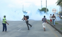 La protesta se salió de control desde el viernes. 