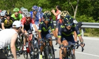 Nairo Quintana durante la etapa.