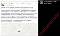 Este fue el mensaje de protesta y la respuesta del coordinador, las publicaciones fueron hechas a través de Facebook.