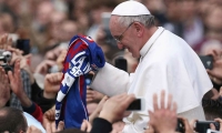 Hinchada busca que el Papa Francisco le dé la bendición al Unión Magdalena aprovechando su visita al país este año.