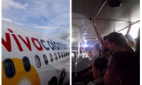 Este martes, la aerolínea de bajo costo VivaColombia propuso  llevar pasajeros de pie en las aeronaves.