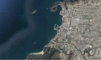 Vista aérea de la zona donde se registró el fenómeno.