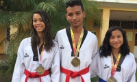Hernán Charris, Marifer Fernández y María Cárdenas obtuvieron medallas de oro y bronce en el Grand Open Santander de Taekwondo. 