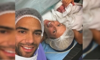 Esta fue la foto que publicó Falcao García tras el nacimiento de su hija.