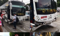 Bus donde se transportaba la agrupación