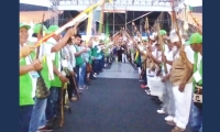 Calle de honor para el Papa Francisco en Villavicencio. 