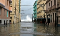 Calle de La Habana, Cuba, después del paso de Irma