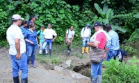 Visita a la vía ubicada en el sector El Martillo.