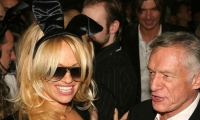 Pamela Anderson y Hugh Hefner.