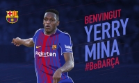 Yerry Mina, nuevo jugador del Barcelona.