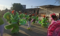 Los niños prendieron la fiesta del caimán cienaguero. 