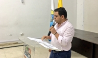 El alcalde Rafael Martínez durante la rueda de prensa organizada la tarde de este miércoles.