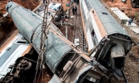  Así quedó el tren de pasajeros en Marruecos. 