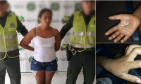 La mujer fue capturada en Ponedera por violencia intrafamiliar.