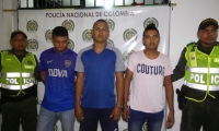 Los capturados Ricardo Daniel Villafañe González, José Enrique Herrera de Arco y Teobaldo Junior Villa Herrera.
