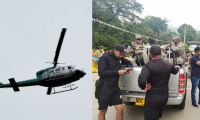 Policía, Ejército Nacional, Defensa Civil, Bomberos de Santa Marta y Armada Nacional, buscan por cielo, tierra y agua al menor.