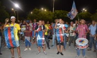 La Garra Samaria se congregó en el Estadio Eduardo Santos para ensayar su apoyo al equipo. 