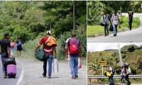 Venezolanos en carreteras de Colombia.