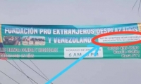 Valla discrimintaria en Bucaramanga.