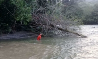 Lugar donde fue encontrado el turista ahogado. 