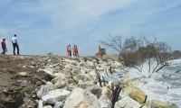 La erosión costera cada vez más afecta a poblaciones del departamento. 