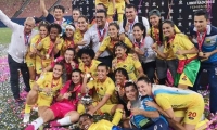 Atlético Huila Femenino, celebrando el título de la Libertadores.