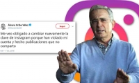Álvaro Uribe, denuncia que su Instagram fue hackeado.
