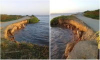 La fuerza del río Magdalena está a punto de romper el tramo que conecta al corregimiento de Palermo con el municipio de Sitionuevo.