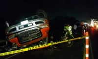 El percance fue en el kilómetro 6 de la vía Barranquilla- Ciénaga-Barranquilla.