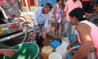 Cerca de 15 barrio ya están sin agua. 