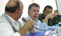 Juan Manuel Santos en Arauca. 