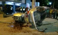 Accidente presentado en la Avenida del Libertador.