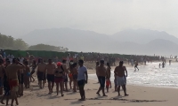 Más de 2.500 personas que han llegado al Parque Tayrona.