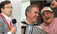  Gustavo Petro, Iván Duque y Poncho Zuleta.