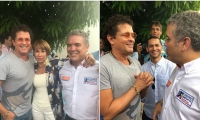  Carlos Vives junto al candidato presidencial Iván Duque. 