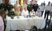 El Ministro de Defensa se reunió con autoridades departamentales y distritales.